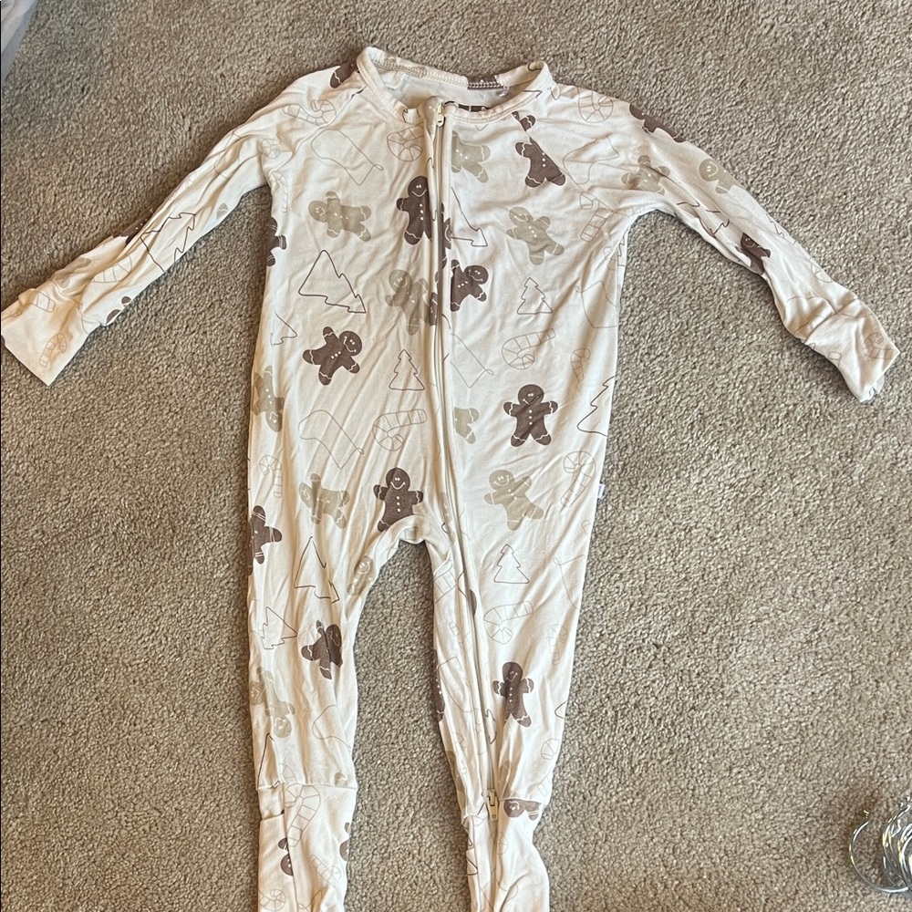 Brixton Cream and Brown Gingerbread Kids Footie